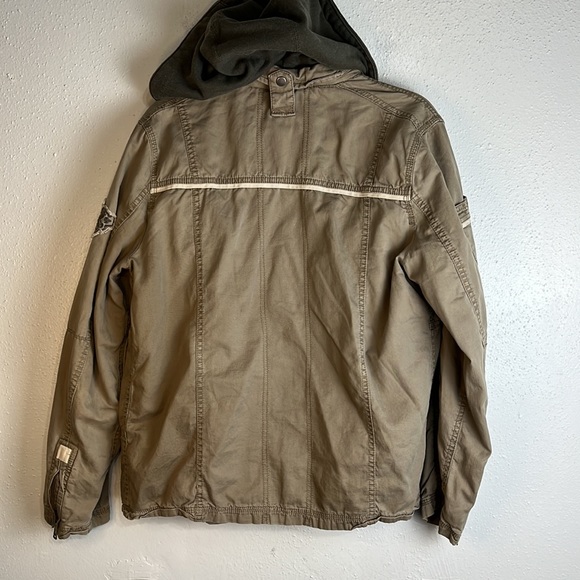 BKE military style jacket with patch on left arm size small - Picture 11 of 12
